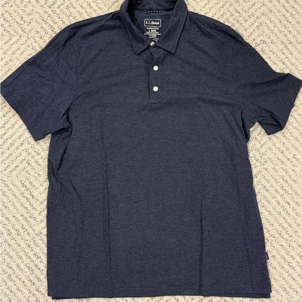 L.L. Bean Men's Dark Blue Polo Shirt